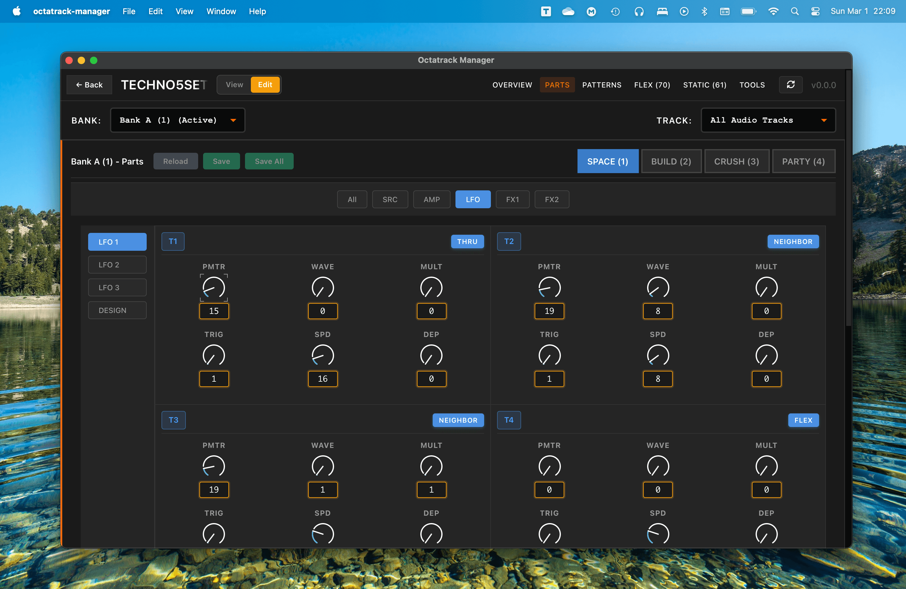 Parts Editor - LFO page