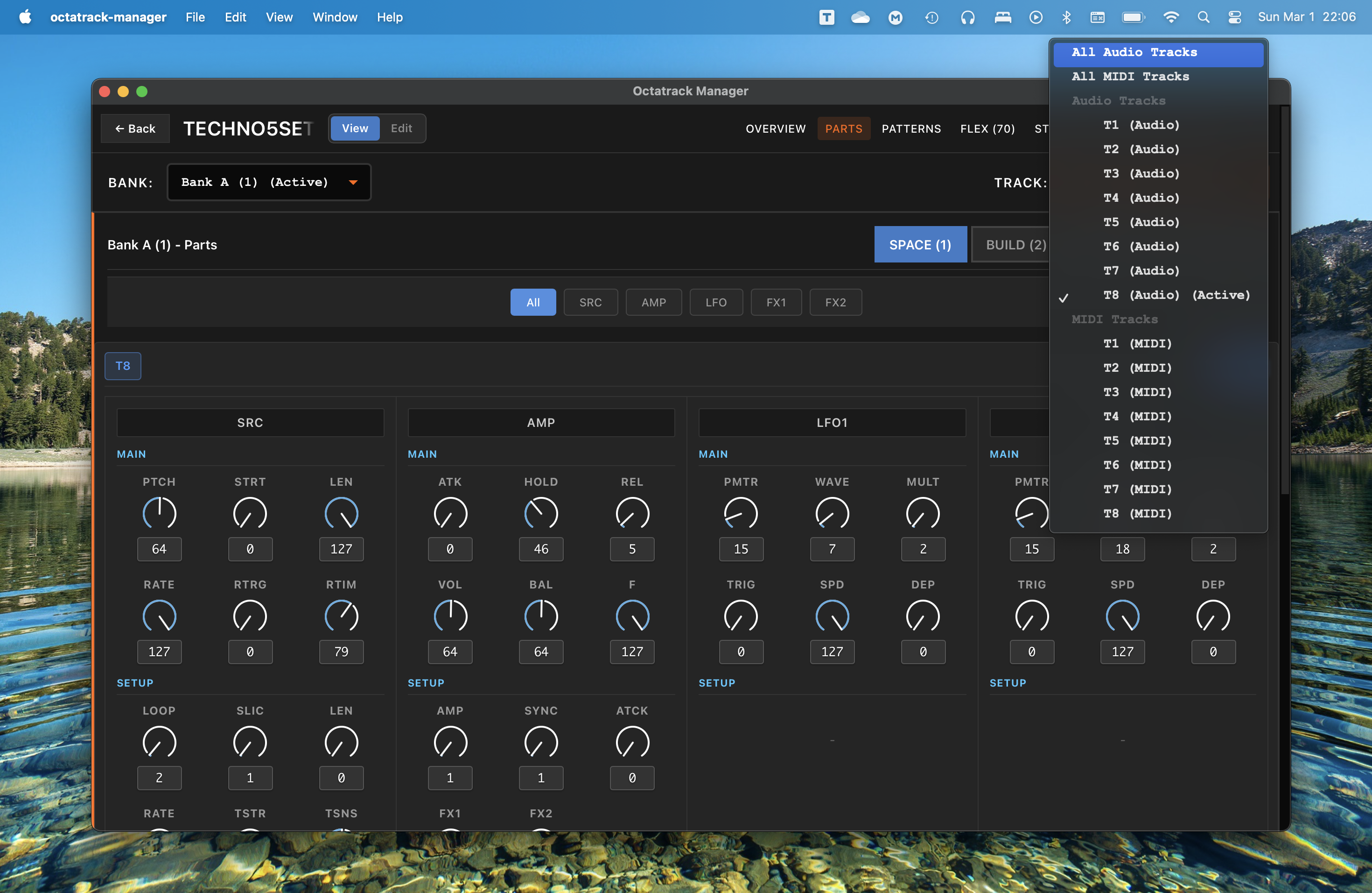Project details track selector