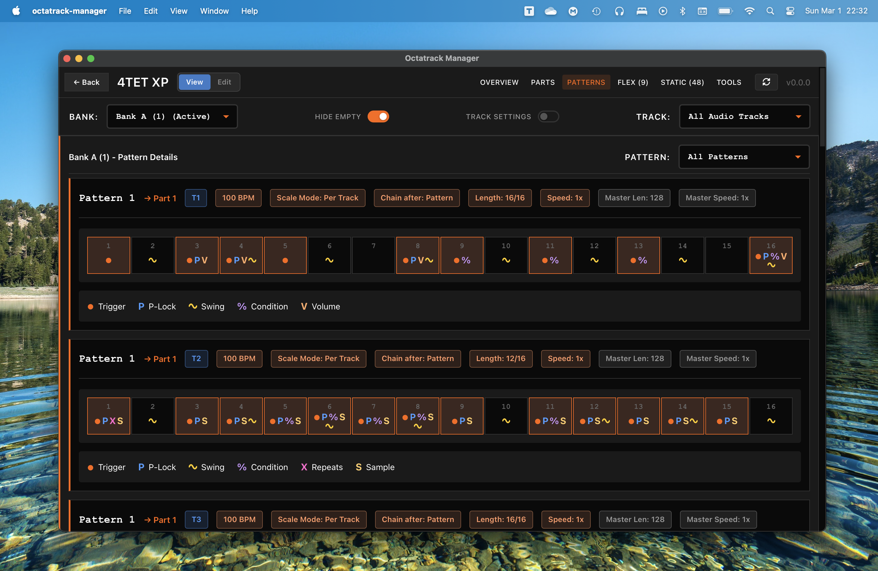 Patterns - Track Settings