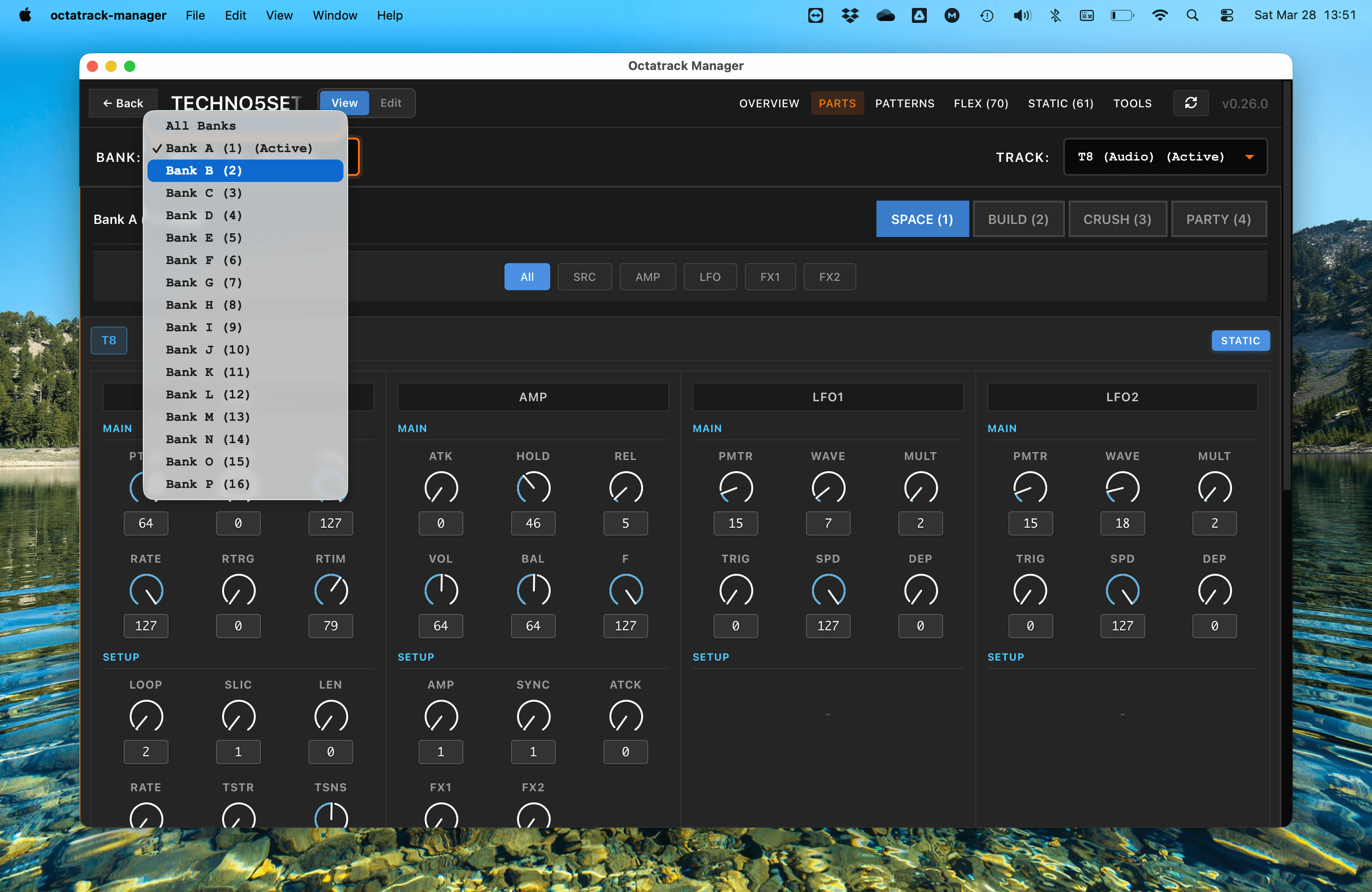Project details bank selector