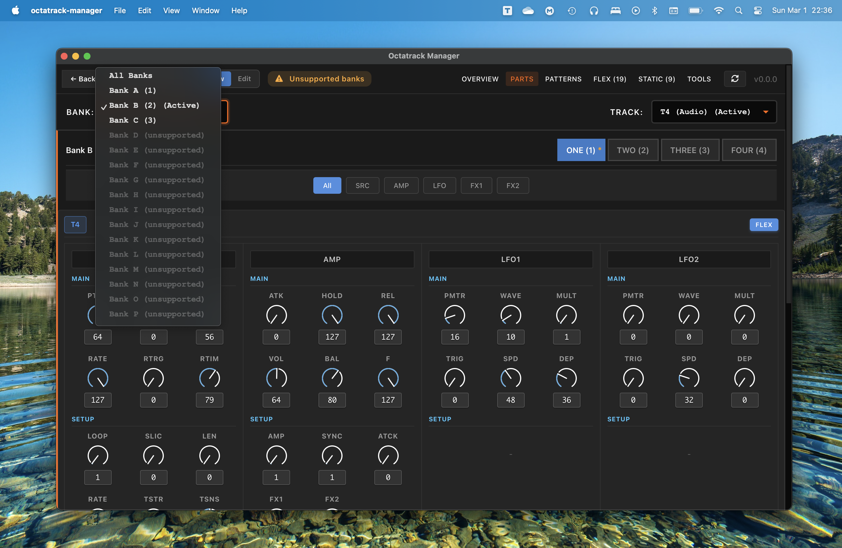 Project details bank selector
