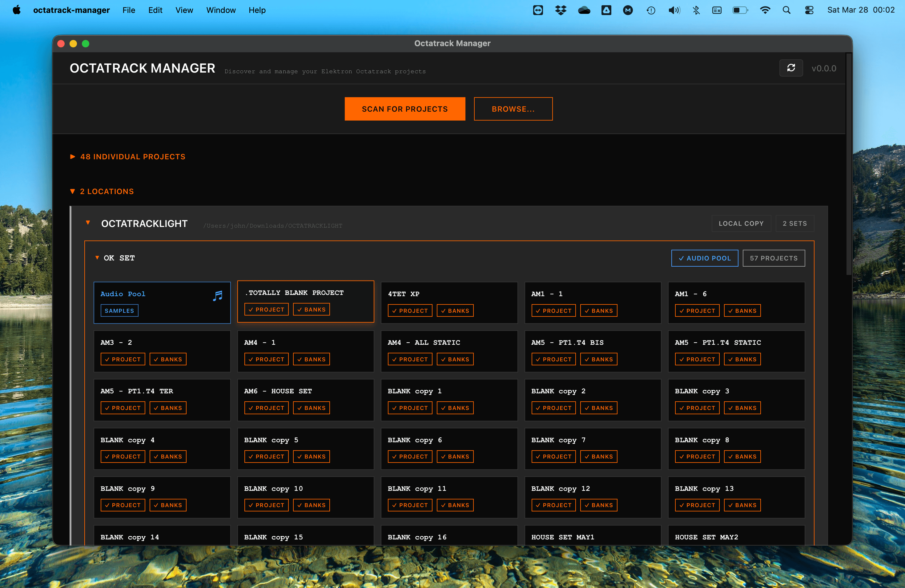 Project discovery — Home page