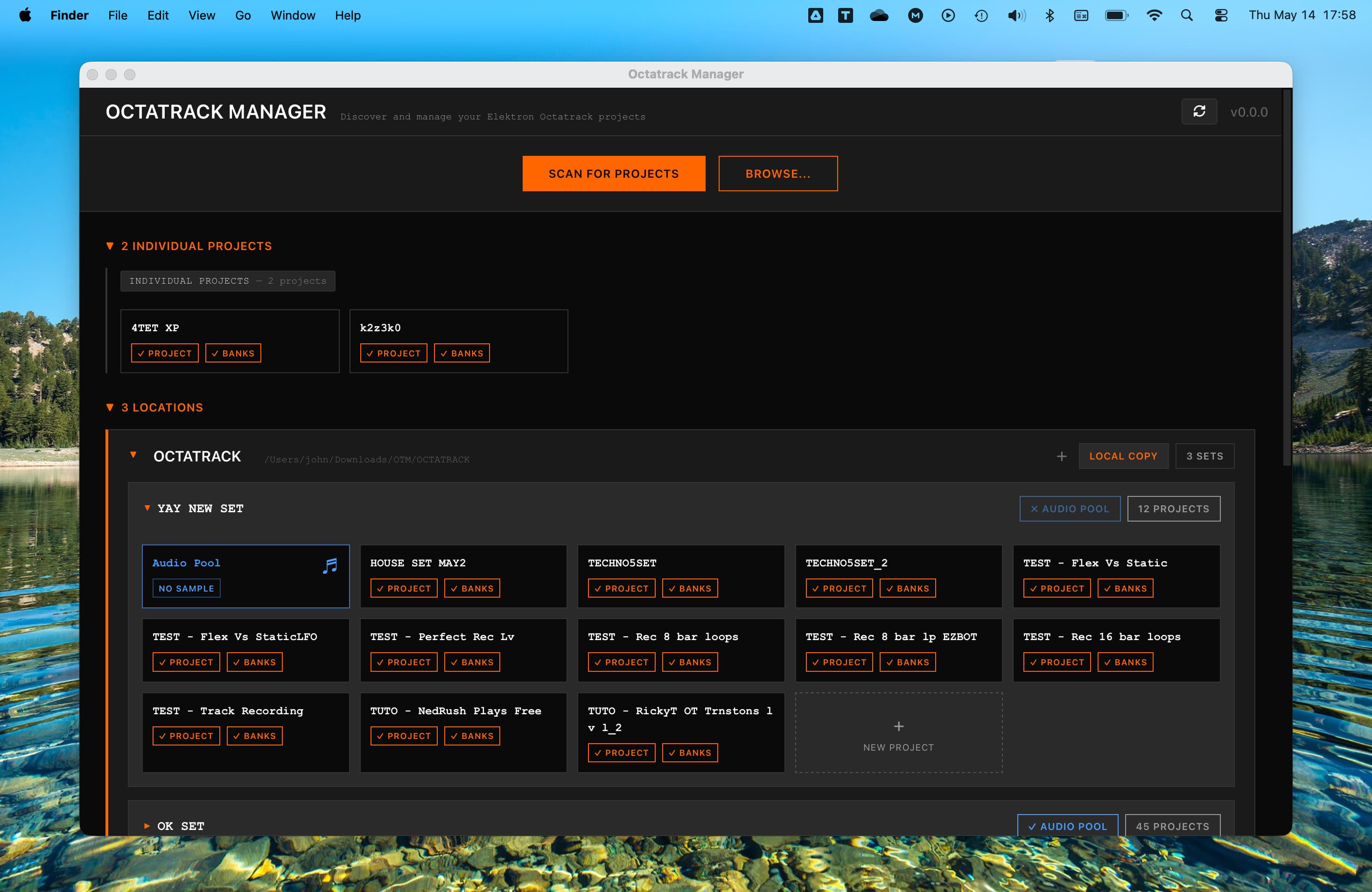 Octatrack Manager - Project discovery