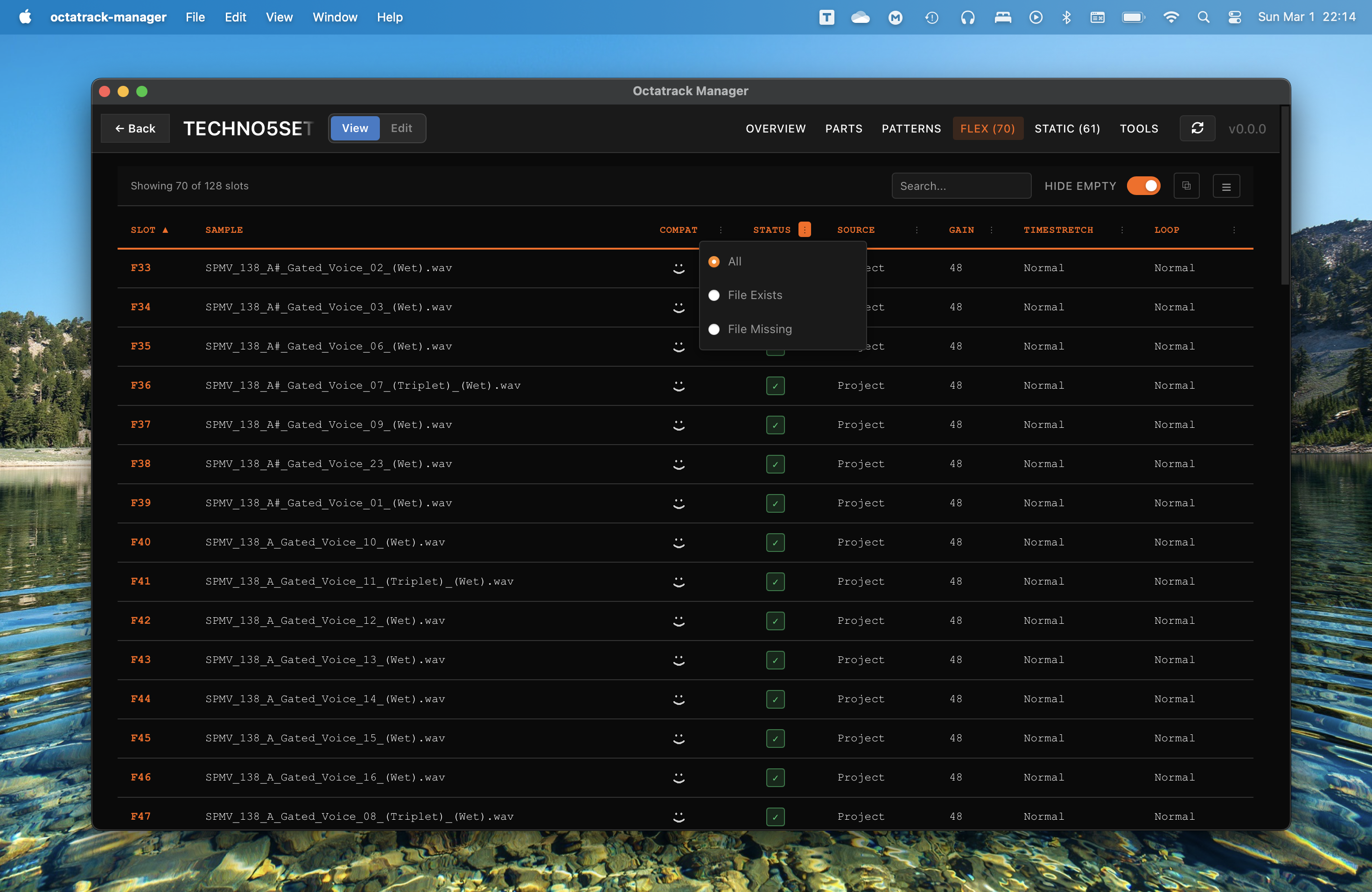 Sample Slots - Filters