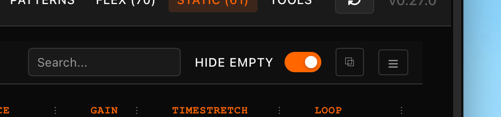 Sample Slots - Hide Empty