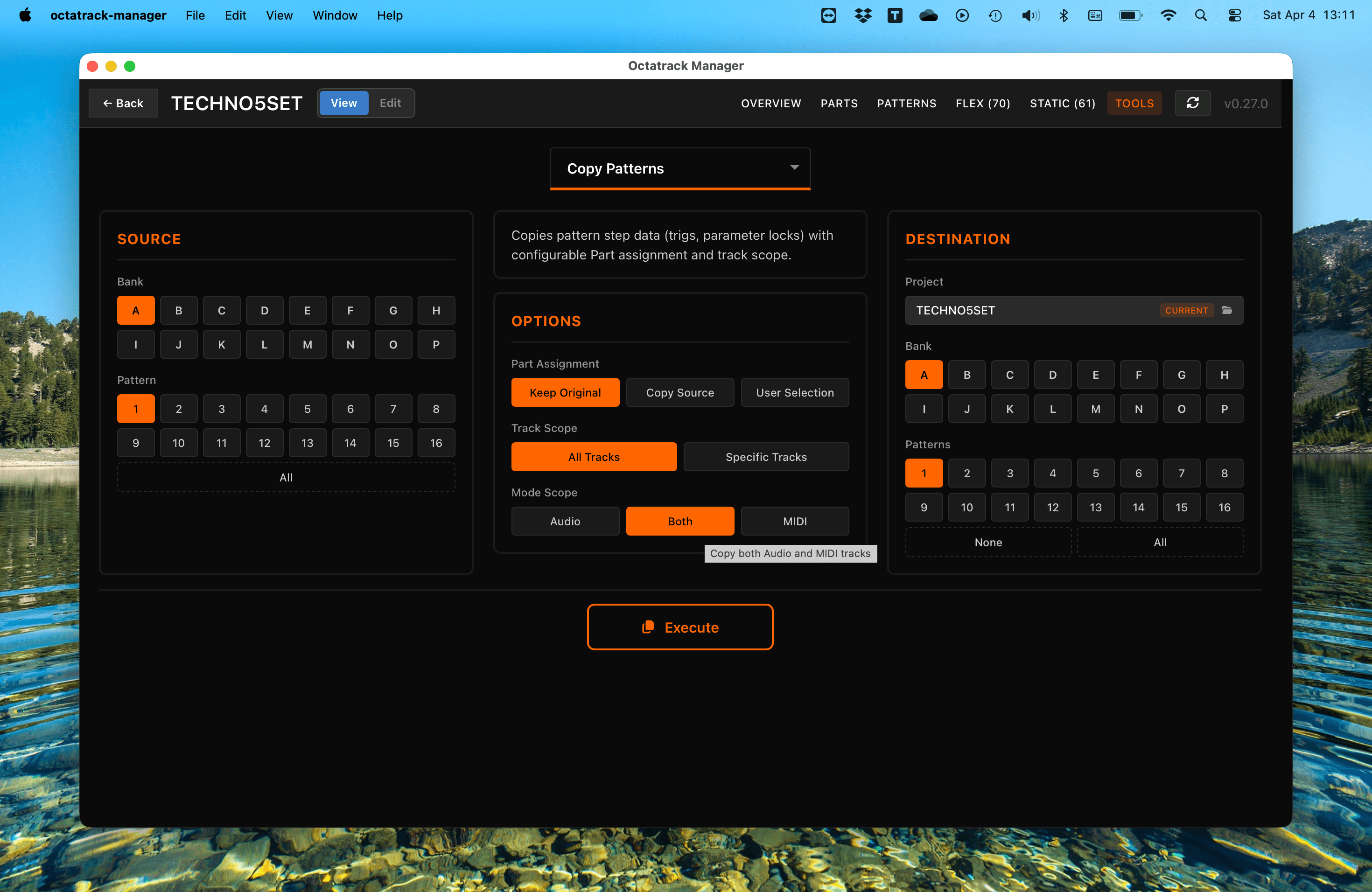 Copy Patterns - Specific Mode Scope