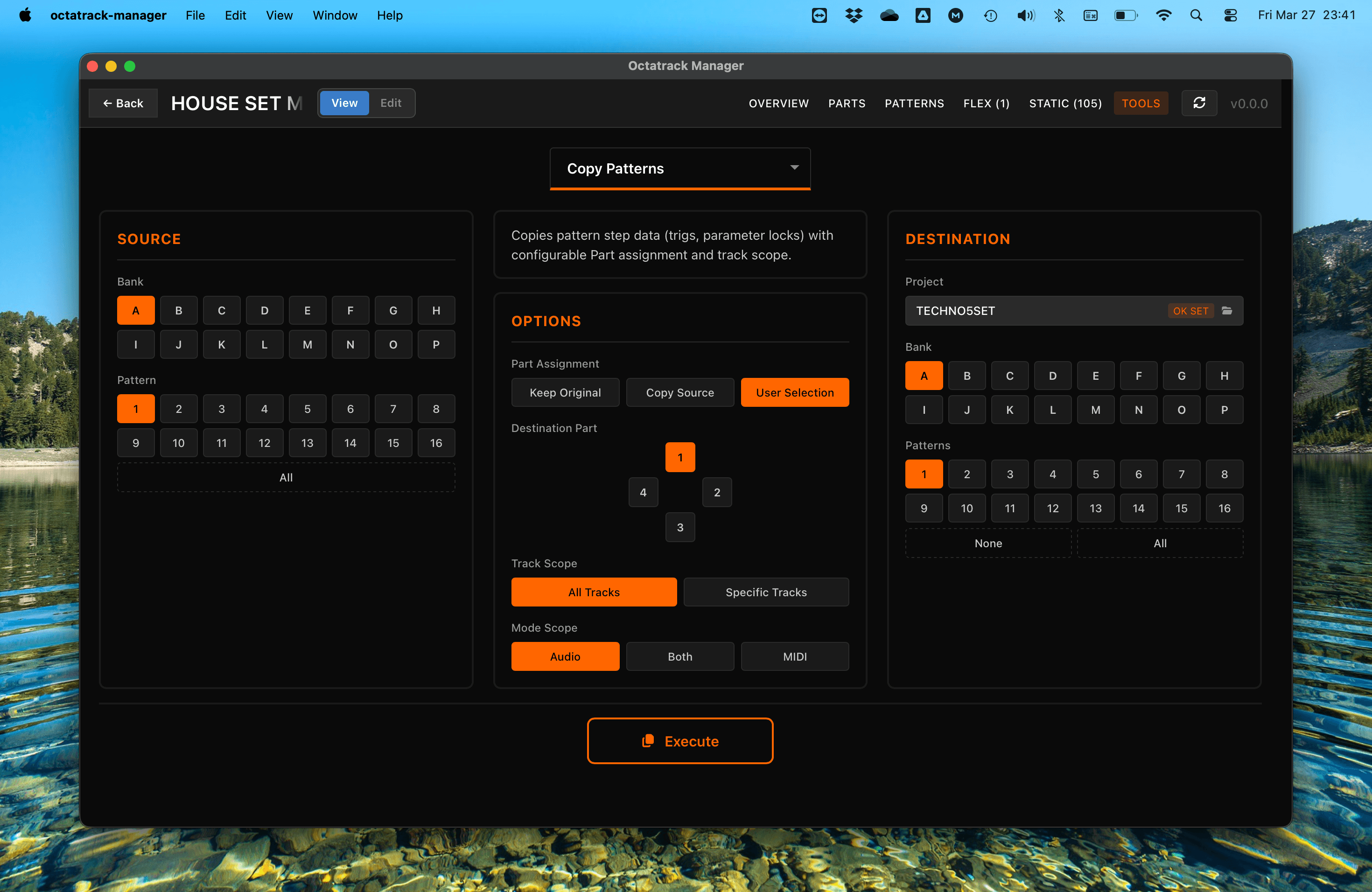 Copy Patterns - User Selection for Part Assignment