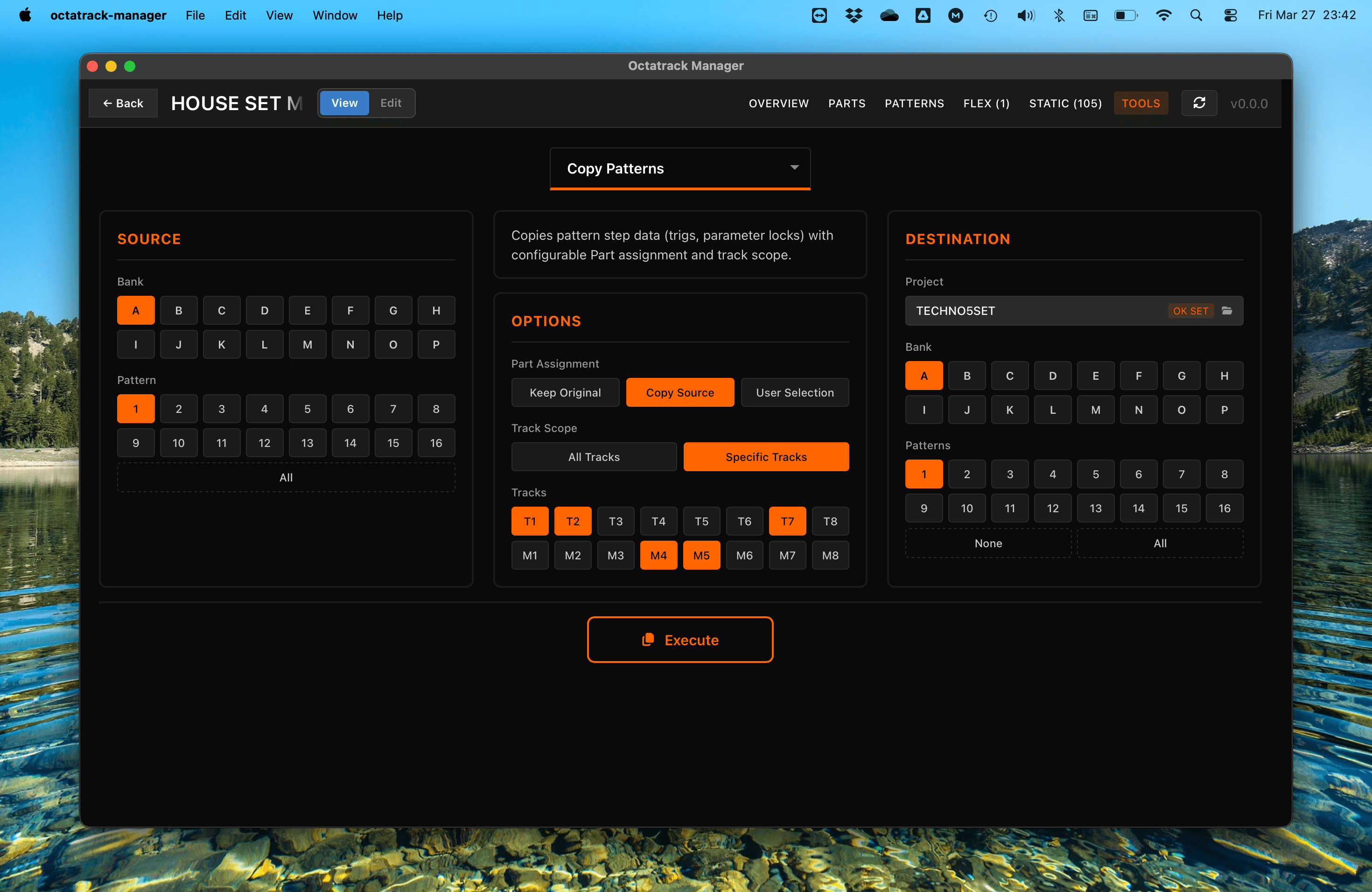 Copy Patterns - Specific Tracks selection